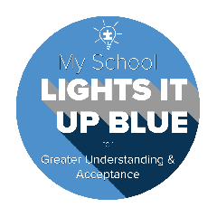 My school lights it up blue for greater understanding & acceptance stickers