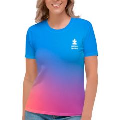 Autism Speaks All Over Gradient Print T-shirt